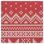 Strickmuster für Weihnachtspullover - ROT Stoff (Nahaufnahme)
