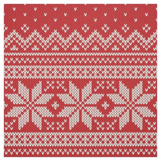 Strickmuster für Weihnachtspullover - ROT Stoff (Muster)