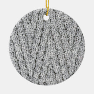 Strickmuster Keramik Ornament