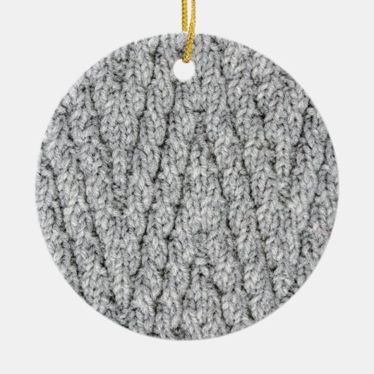 Strickmuster Keramik Ornament (Vorne)