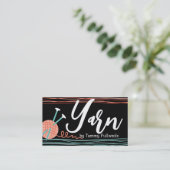 Stricknadeln aus Strickerei Visitenkarte (Stehend Vorderseite)