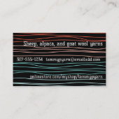 Stricknadeln aus Strickerei Visitenkarte (Rückseite)