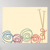 Stricknadeln aus Stricknadeln Poster (Vorne)
