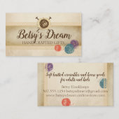 Stricknadeln Strickhandgarne Visitenkarte (Vorne/Hinten)