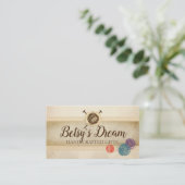 Stricknadeln Strickhandgarne Visitenkarte (Stehend Vorderseite)