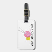 Stricknadeln u. Garn Gepäckanhänger (Vorderseite vertikal)