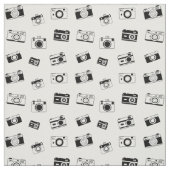 Stricknadeln u. Garn - Schwarzweiss Stoff (Muster)