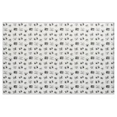 Stricknadeln u. Garn - Schwarzweiss Stoff (Fat Quarter (45,7 x 55,9 cm))