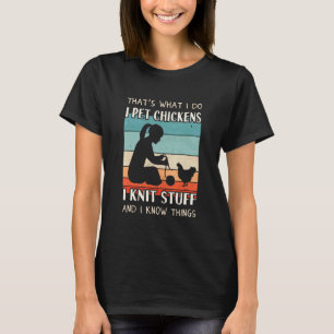 Strickoutfit - Hühnerzüchter Design Frauen Stricke T-Shirt