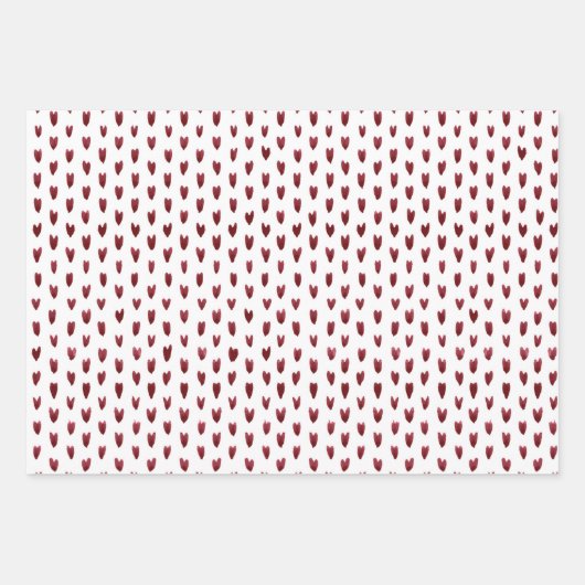 Strickpapier für die bemalten Herzen Geschenkpapier Set (Vorderseite 2)