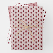 Strickpapier für die bemalten Herzen Geschenkpapier Set (Beispiel)