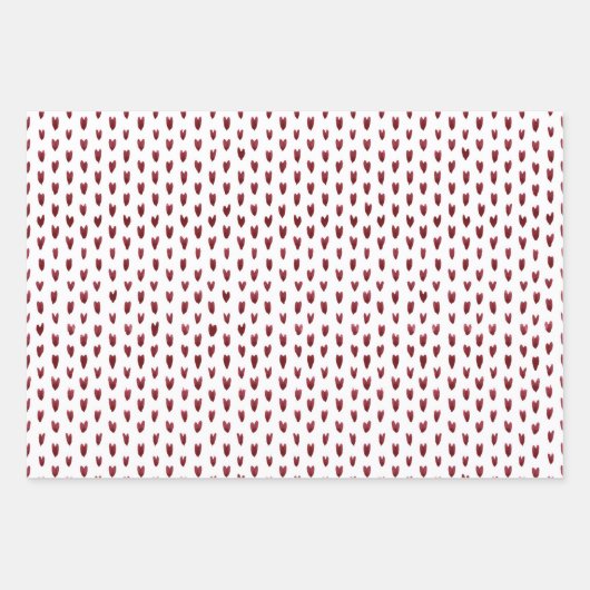 Strickpapier für gestrichene Herzen - Flachblatt-S Geschenkpapier Set (Vorderseite 2)