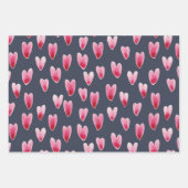 Strickpapier für gestrichene Herzen - Flachblatt-S Geschenkpapier Set (Vorderseite)