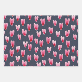 Strickpapier für gestrichene Herzen - Flachblatt-S Geschenkpapier Set