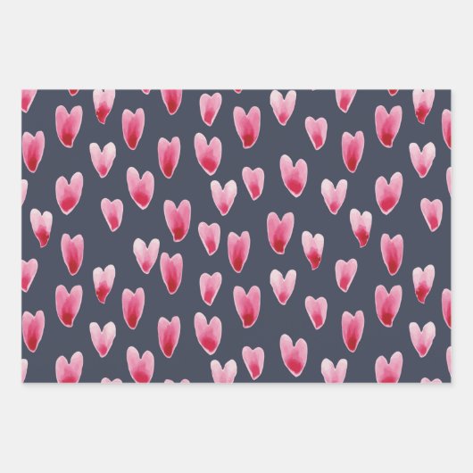 Strickpapier für gestrichene Herzen - Flachblatt-S Geschenkpapier Set (Vorderseite)