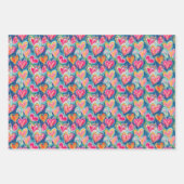 Strickpapier für gestrichene Herzen - Flachblatt-S Geschenkpapier Set (Vorderseite)