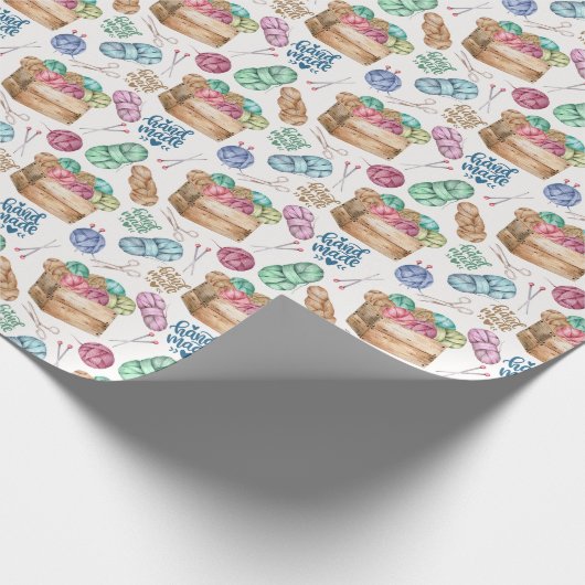 Strickpapier Geschenkpapier (Ecke)