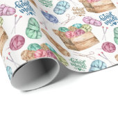 Strickpapier Geschenkpapier (Rolleneckpunkt)