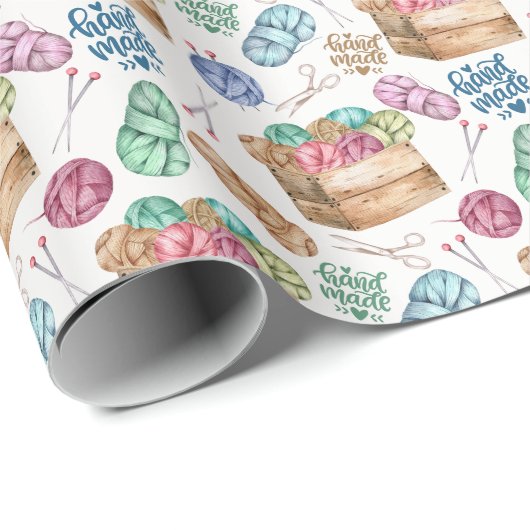 Strickpapier Geschenkpapier (Rolleneckpunkt)