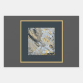 Strickpapier in Grau und Gold Geschenkpapier Set (Vorderseite 3)