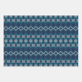 Strickpapier-Set mit 3 Geschenkpapier Set (Vorderseite 2)