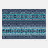 Strickpapier-Set mit 3 Geschenkpapier Set (Vorderseite)