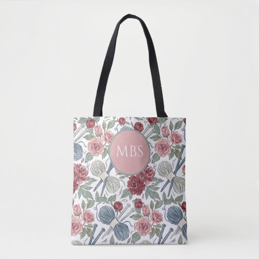 Strickprojekt-Tasche & Einkaufstasche Tasche (Vorderseite)