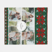 Strickpullover-Muster Familienfoto Fleecedecke (Vorderseite (Horizontal))
