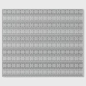 Strickpullover-Muster Snowflake Wintergrau Geschenkpapier (Flach)