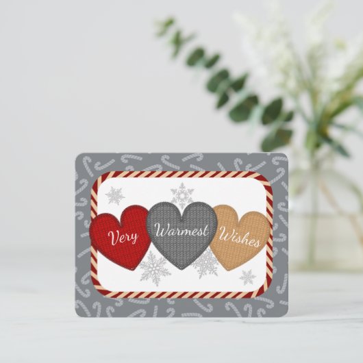 Strickpullover Strickherzen Weihnachten (Stehend Vorderseite)