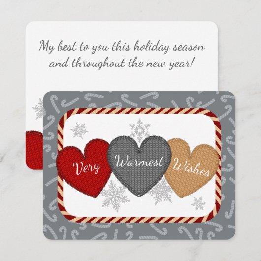 Strickpullover Strickherzen Weihnachten (Vorne/Hinten)