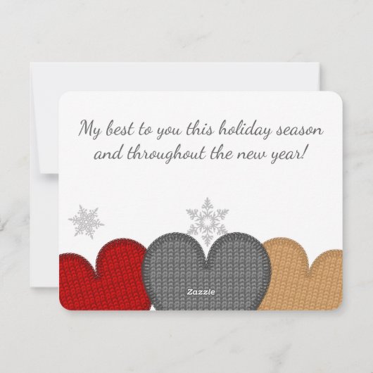 Strickpullover Strickherzen Weihnachten (Rückseite)