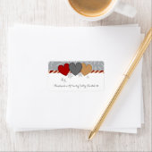 Strickpullover Strickherzen Weihnachten Adressaufkleber (Insitu)