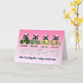 Strickschaf-Grußkarte - wenn ich Gefühl bl bin Karte (Gelbe Blume)