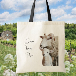 Strickschaf Lamm individuelles Projekt Tasche