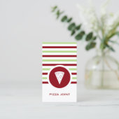 Strickschicke Pizzeria Visitenkarte (Stehend Vorderseite)