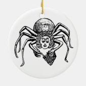 Strickspinne Keramik Ornament (Hinten)