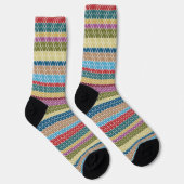 Strickstich-Streifenstil Socken (Rechts)