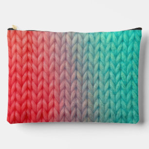 Strickstichur in Farbverlauf Zubehörtasche