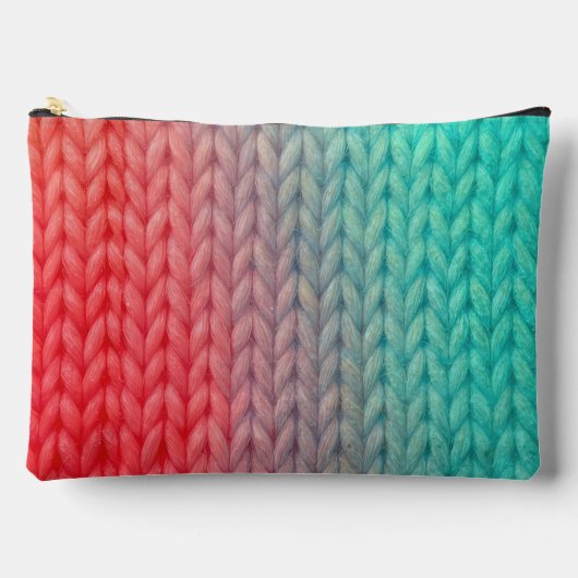 Strickstichur in Farbverlauf Zubehörtasche (Vorderseite)