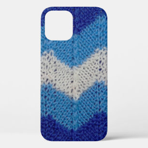 Strickstoff mit gestreiften Figuren blau-weiß Case-Mate iPhone Hülle