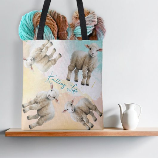 Stricktasche für Little Lambs oder Projekt-Tasche Tasche