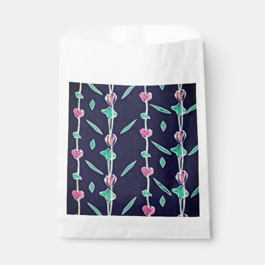 Strickte Blume Geschenktütchen (Vorderseite)