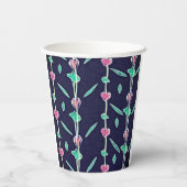 Strickte Blume Pappbecher (Rückseite)