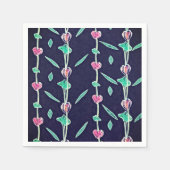 Strickte Blume Serviette (Vorderseite)