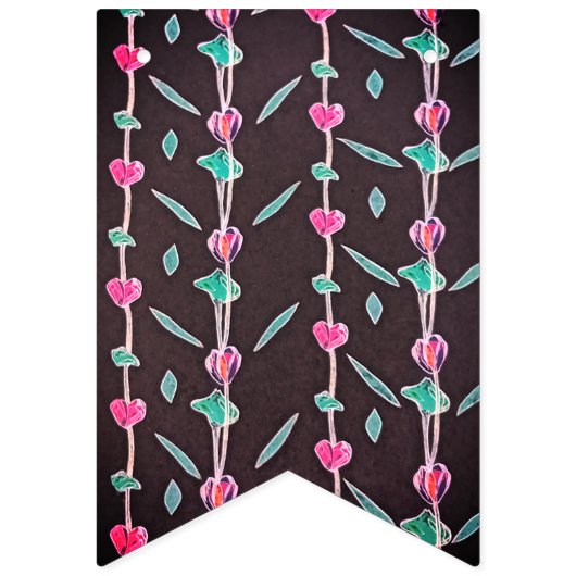 Strickte Blume Wimpelkette (Zweite Fahne)