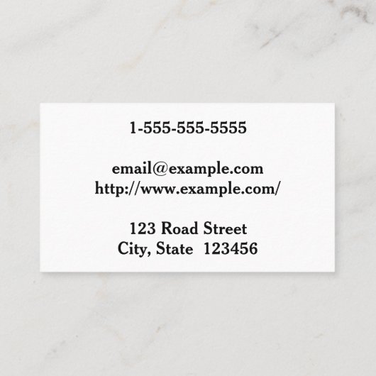 Strickte Business Card für Deutsch-Übersetzer Visitenkarte (Rückseite)