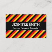 Strickte Business Card für Deutsch-Übersetzer Visitenkarte (Vorderseite)