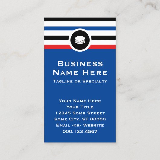 Strickte Chic Hamburger Visitenkarte (Rückseite)