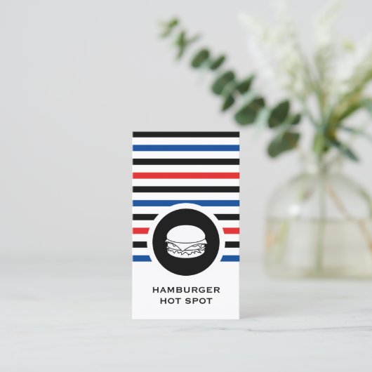 Strickte Chic Hamburger Visitenkarte (Stehend Vorderseite)